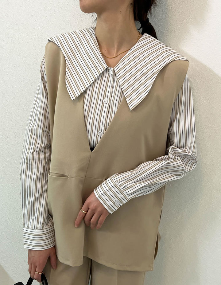 マルチストライプウエーブカラーブラウス トップス レディースファッション通販 リエディ