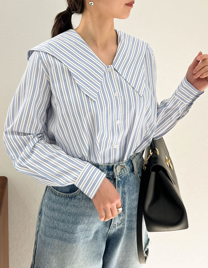 マルチストライプウエーブカラーブラウス トップス レディースファッション通販 リエディ