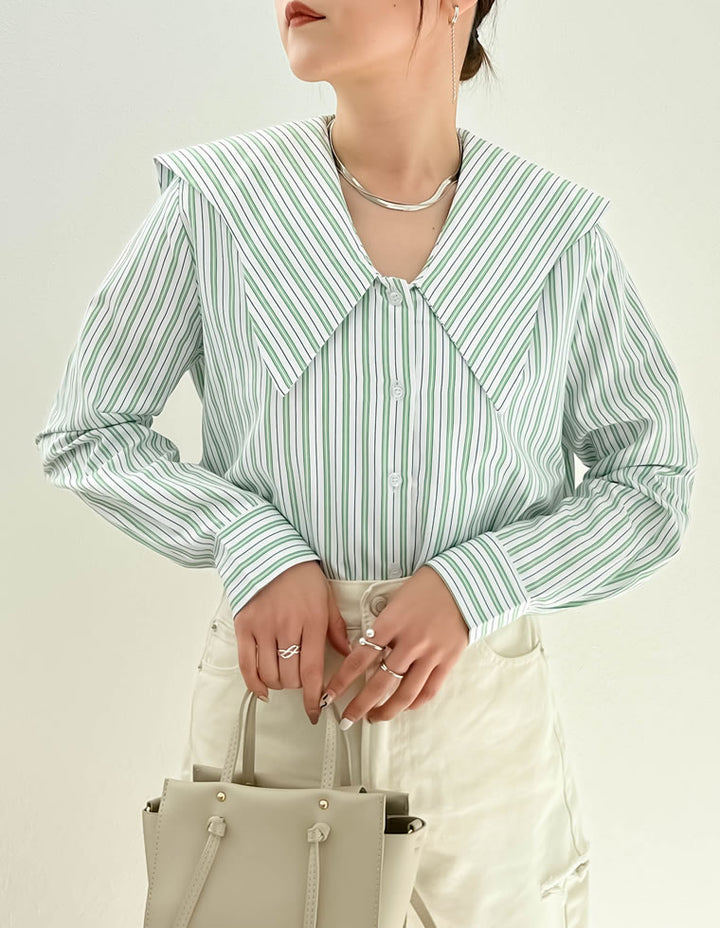 マルチストライプウエーブカラーブラウス トップス レディースファッション通販 リエディ