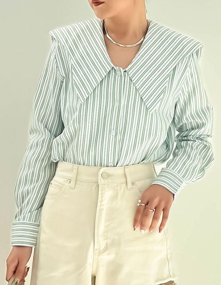 マルチストライプウエーブカラーブラウス トップス レディースファッション通販 リエディ