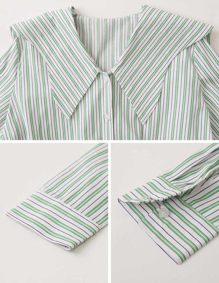 マルチストライプウエーブカラーブラウス トップス レディースファッション通販 リエディ