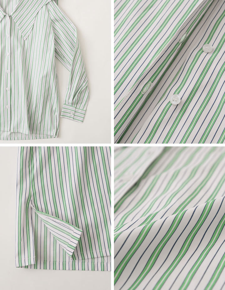 マルチストライプウエーブカラーブラウス トップス レディースファッション通販 リエディ