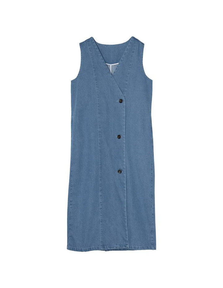 コットンデニム2WAYノースリーブベスト ワンピース レディースファッション通販 リエディ