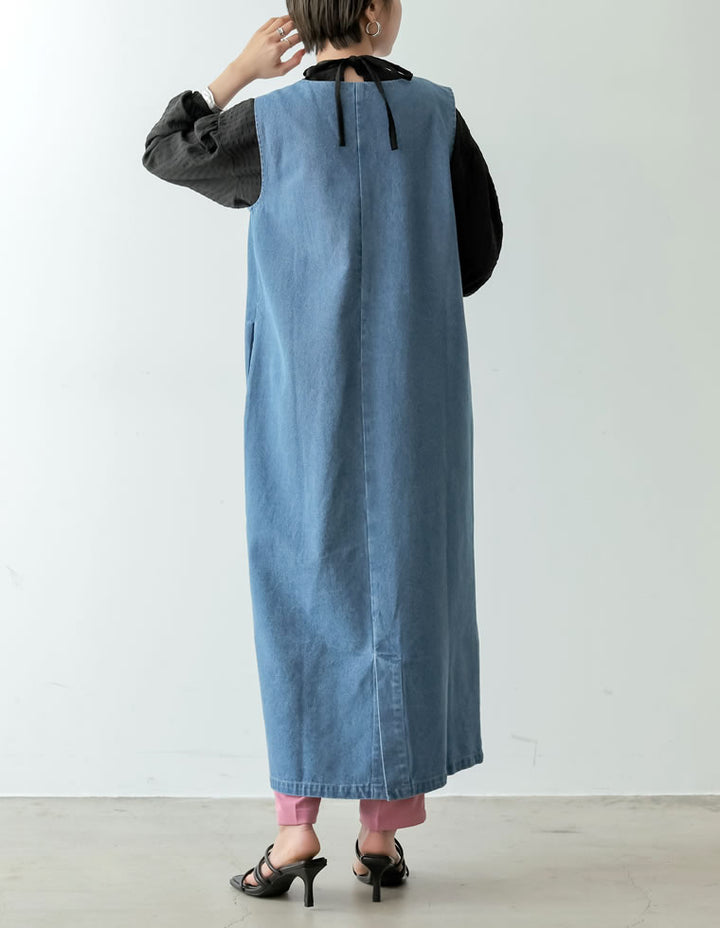 コットンデニム2WAYノースリーブベスト ワンピース レディースファッション通販 リエディ