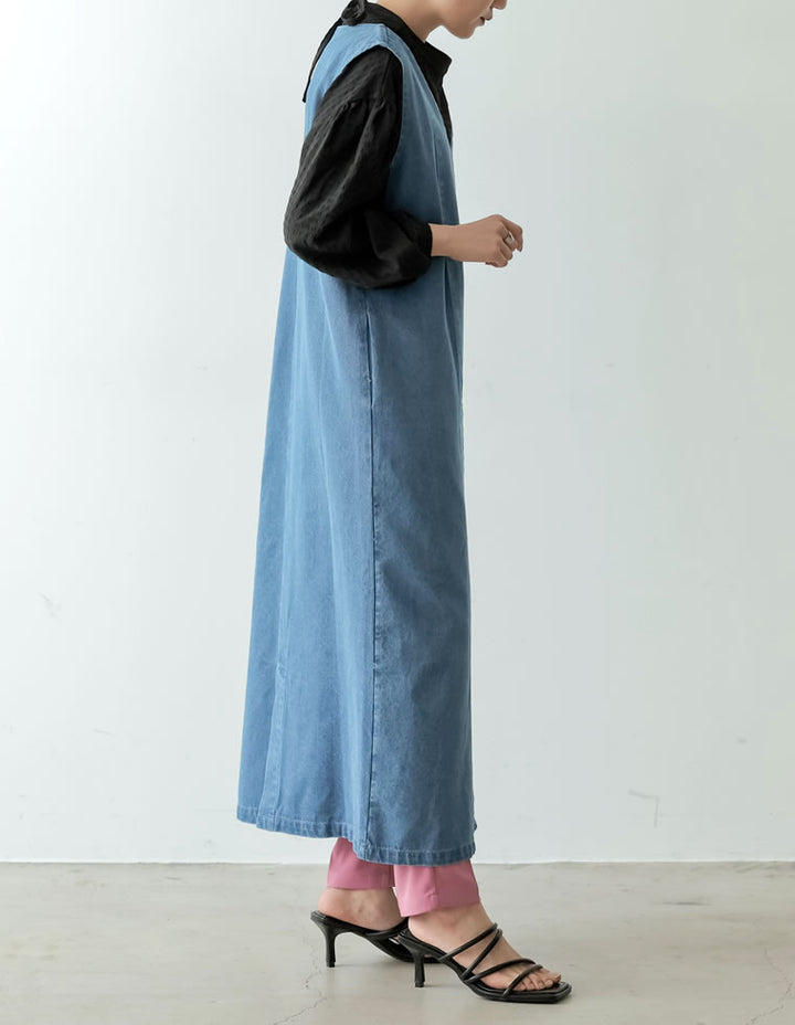 コットンデニム2WAYノースリーブベスト ワンピース レディースファッション通販 リエディ