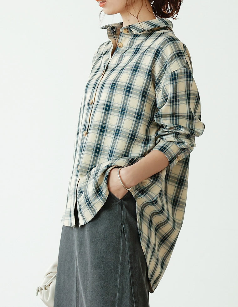 パパス ＮＯＮＮＯ 〈タグ付き未使用〉秋冬 チェック柄 プルオーバーシャツ パパス NONNO 〈タグ付き未使用〉秋冬 チェック柄 プル