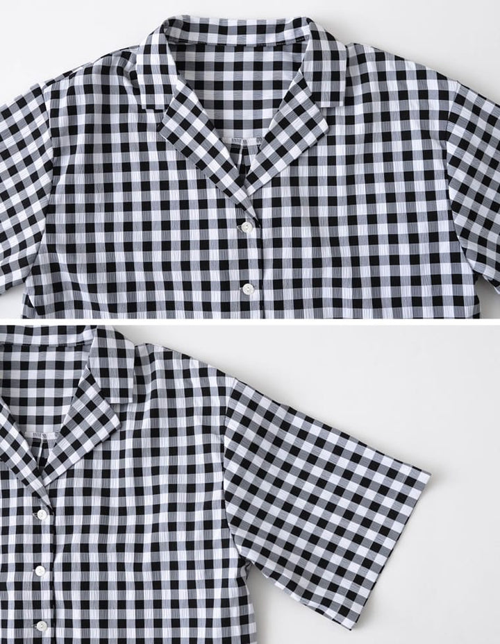 ギンガムチェックシャツブラウス トップス レディースファッション通販 リエディ