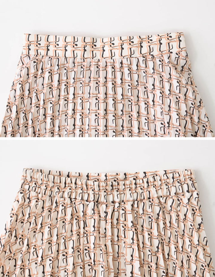 幾何学柄プリーツスカート スカート レディースファッション通販 リエディ