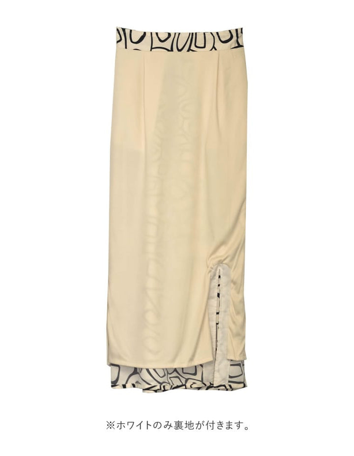 線アート柄スリットタイトスカート[mb] スカート レディースファッション通販 リエディ