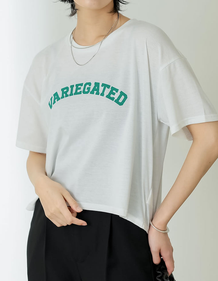 カレッジロゴクロップドTシャツ[mb] トップス レディースファッション通販 リエディ