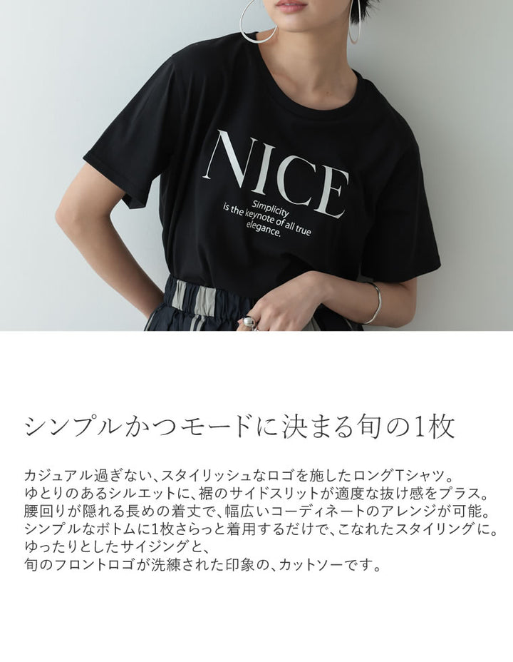 NICEロゴプリントTシャツ[mb] トップス レディースファッション通販 リエディ