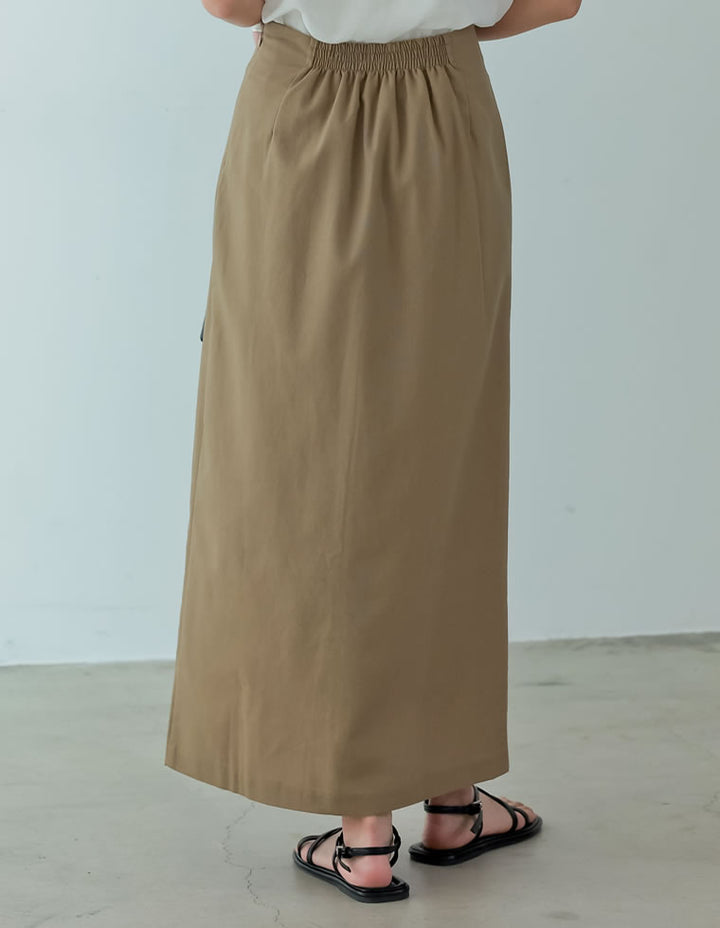 コットンリネンスリットIラインスカート スカート レディースファッション通販 リエディ