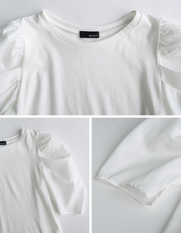 パワーショルダー五分袖Tシャツ[mb] トップス レディースファッション通販 リエディ