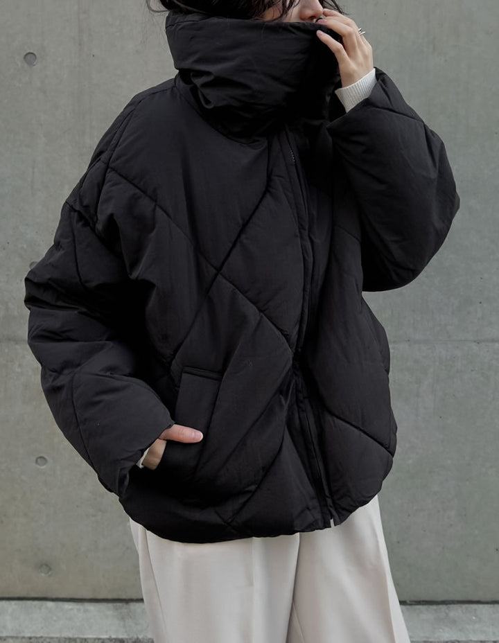 【TIME SALE 10%OFF】[HITアウター][セレクトコラボ][低身長サイズ有]ダイヤキルト中綿ダウンジャケット ジャケット/アウター 人気レディースファッション通販 リエディ