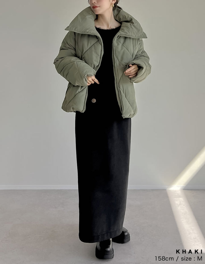 【TIME SALE 10%OFF】[HITアウター][セレクトコラボ][低身長サイズ有]ダイヤキルト中綿ダウンジャケット ジャケット/アウター 人気レディースファッション通販 リエディ