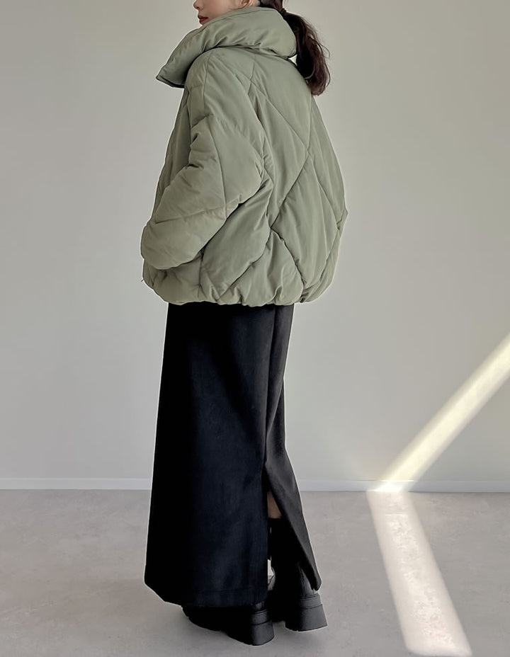 【TIME SALE 10%OFF】[HITアウター][セレクトコラボ][低身長サイズ有]ダイヤキルト中綿ダウンジャケット ジャケット/アウター 人気レディースファッション通販 リエディ