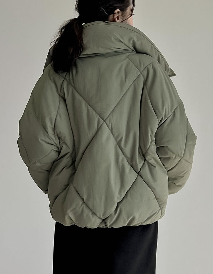 【TIME SALE 10%OFF】[HITアウター][セレクトコラボ][低身長サイズ有]ダイヤキルト中綿ダウンジャケット ジャケット/アウター 人気レディースファッション通販 リエディ