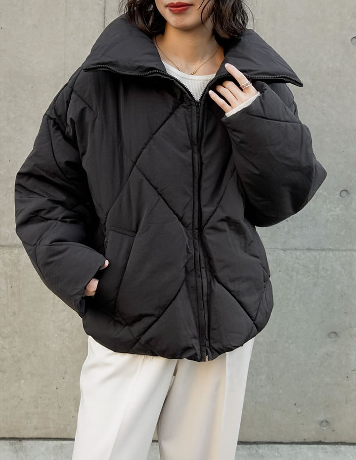 【TIME SALE 10%OFF】[HITアウター][セレクトコラボ][低身長サイズ有]ダイヤキルト中綿ダウンジャケット ジャケット/アウター 人気レディースファッション通販 リエディ