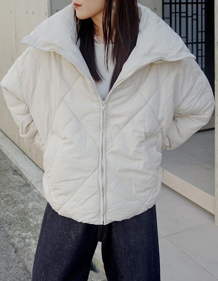 【TIME SALE 10%OFF】[HITアウター][セレクトコラボ][低身長サイズ有]ダイヤキルト中綿ダウンジャケット ジャケット/アウター 人気レディースファッション通販 リエディ