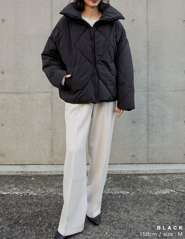 ダイヤキルトフェイクダウンジャケット - ジャケット/アウター通販