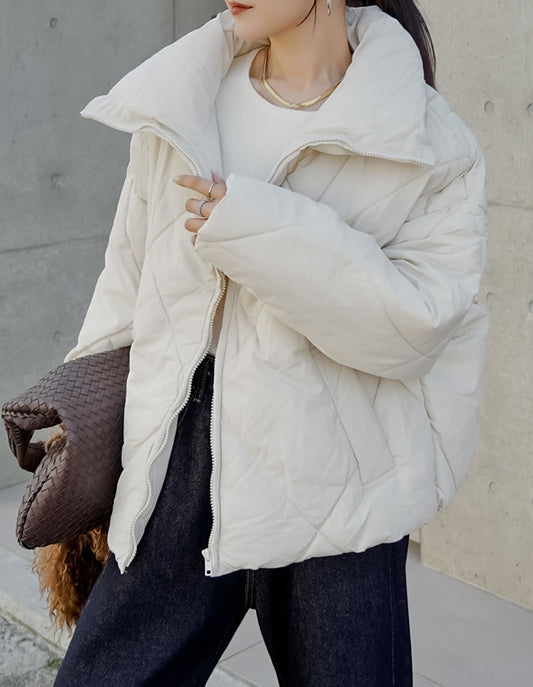 【TIME SALE 10%OFF】[HITアウター][セレクトコラボ][低身長サイズ有]ダイヤキルト中綿ダウンジャケット ジャケット/アウター 人気レディースファッション通販 リエディ