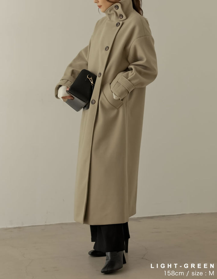 モッサスタンドカラーロングコート ジャケット/アウター レディースファッション通販 リエディ
