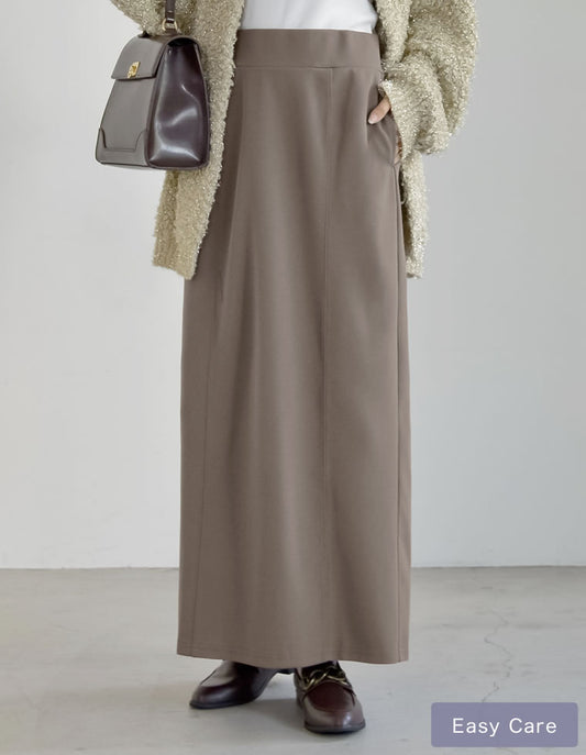 【SPRING SALE 10%OFF ¥3,298⇒¥2,968】[辻元舞さん着用][低身長/高身長サイズ有][イージーケア]カットジョーゼットバックスリットロングスカート[mb] スカート 人気レディースファッション通販 リエディ