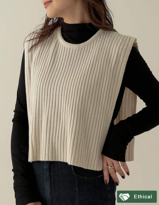【20％OFF！OUTLETSALE】クロップドショートニットベスト トップス レディースファッション通販 リエディ
