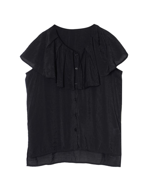 フリルカラーシアーブラウス トップス レディースファッション通販 リエディ