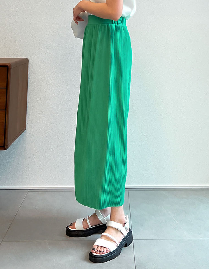 プリーツバックスリットIラインスカート スカート レディースファッション通販 リエディ