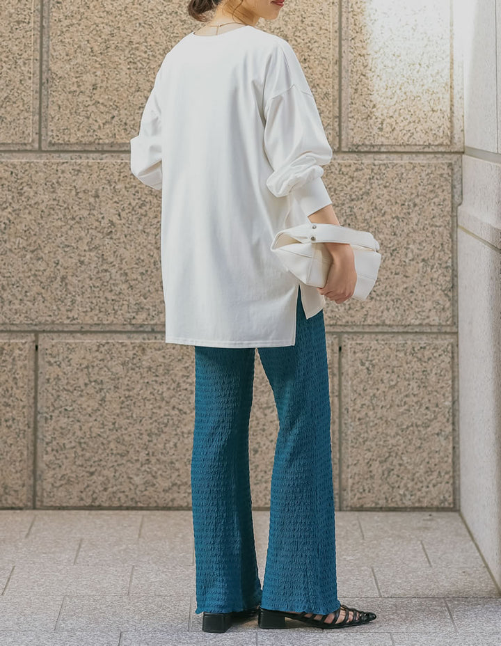 楊柳カットソーセンターシームセミフレアパンツ[mb] パンツ レディースファッション通販 リエディ