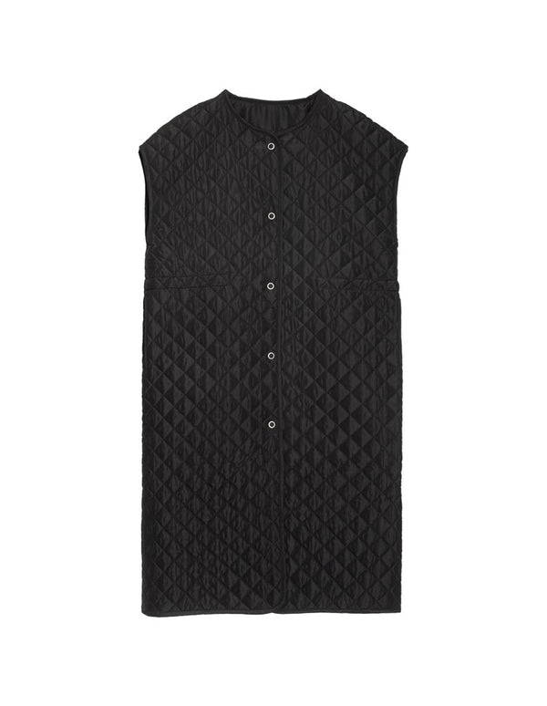 【30％OFF！OUTLETSALE】ダイヤキルトノーカラーロングジレジャケット ジャケット/アウター レディースファッション通販 リエディ