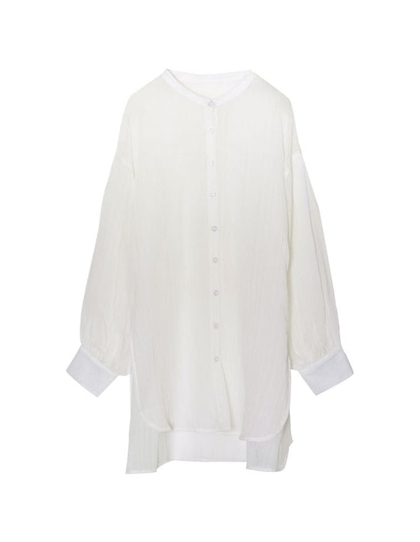 シアーストライプマオカラーシャツ[mb] トップス レディースファッション通販 リエディ