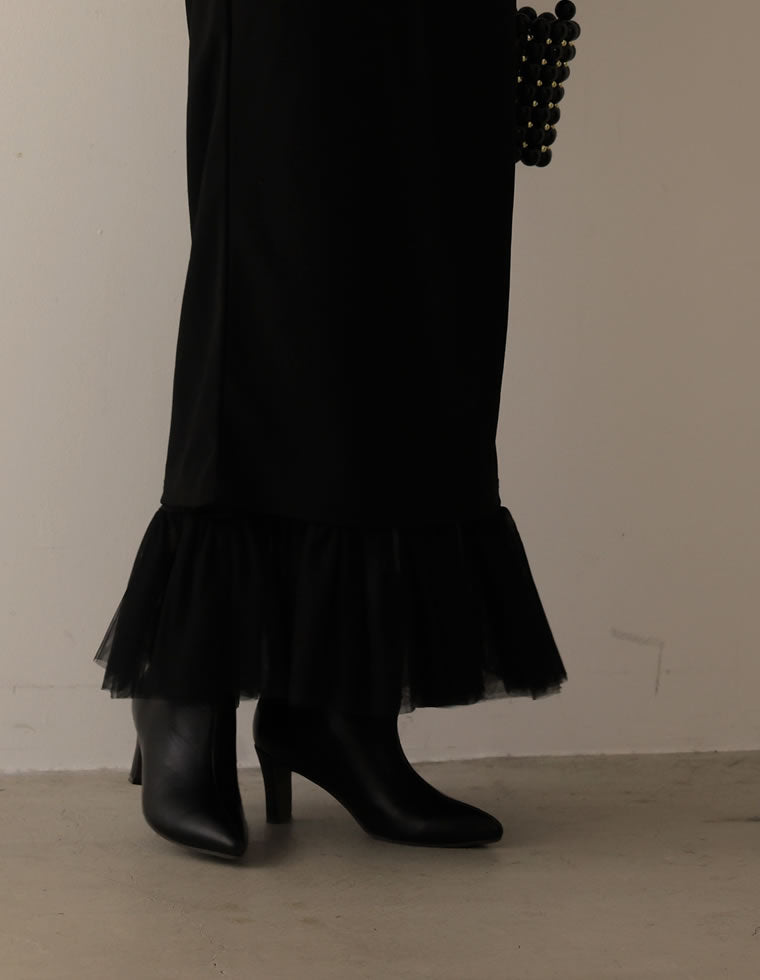 ジョーゼット裾チュールデザインスカート - スカート通販 | レディース 