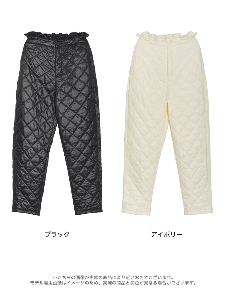 中綿キルティングテーパードパンツ - パンツ通販 | 人気レディース