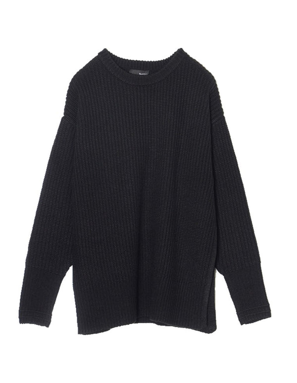 【30％OFF！OUTLETSALE】畦編みアシメスリットニットプルオーバー トップス レディースファッション通販 リエディ