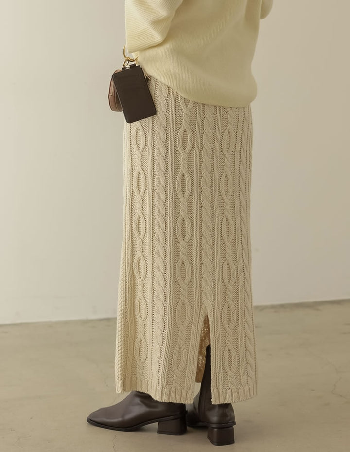 ケーブル編みニットナロースカート スカート レディースファッション通販 リエディ