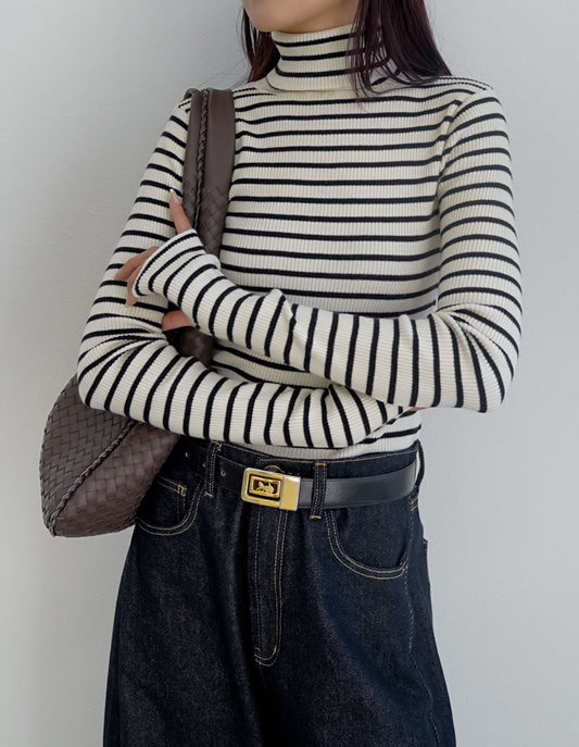 【クーポンで20%OFF￥3,498⇒￥2,799】〖クーポンコード：SH_20_251024〗[販売枚数4.6万枚突破！]指穴リブニットタートルネックトップス