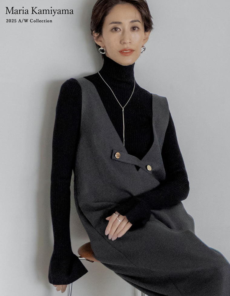 【クーポンで20%OFF￥3,498⇒￥2,798】〖クーポンコード：SH_20_251024〗[2025AW COLLECTION][販売枚数3.4万枚突破！][華奢見えが叶う]フレアスリーブハイネックリブニットトップス トップス 人気レディースファッション通販 リエディ