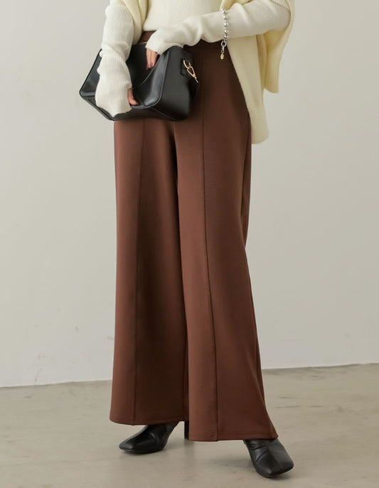【SPRING SALE 15%OFF ¥3,499⇒¥2,974】[低身長/高身長サイズ有][イージーケア]ライトダンボールステッチデザインストレートパンツ パンツ 人気レディースファッション通販 リエディ