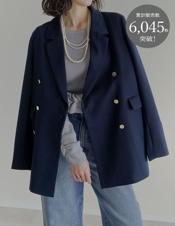 [2025AW COLLECTION][累計販売枚数6,000枚突破！][入卒式 セレモニー][低身長サイズ有]金ボタンブレザージャケット