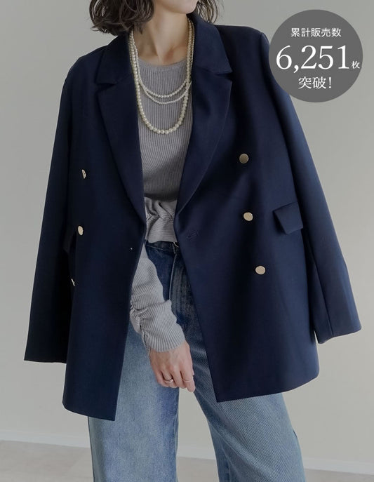 【TIME SALE 10%OFF】[累計販売枚数6,200枚突破！][入卒式 セレモニー][低身長サイズ有]金ボタンブレザージャケットW ジャケット/アウター 人気レディースファッション通販 リエディ