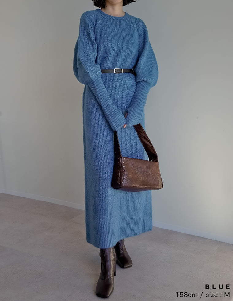 指穴リブニットワンピース - ワンピース通販 | 人気レディース