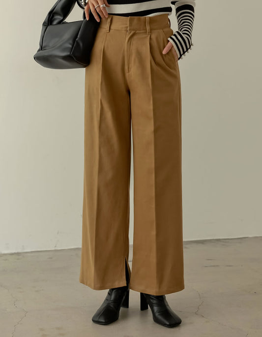 起毛タックストレートスラックス パンツ レディースファッション通販 リエディ