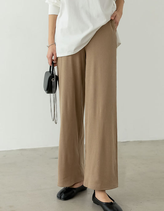 微起毛リブカットソールーズパンツ パンツ レディースファッション通販 リエディ