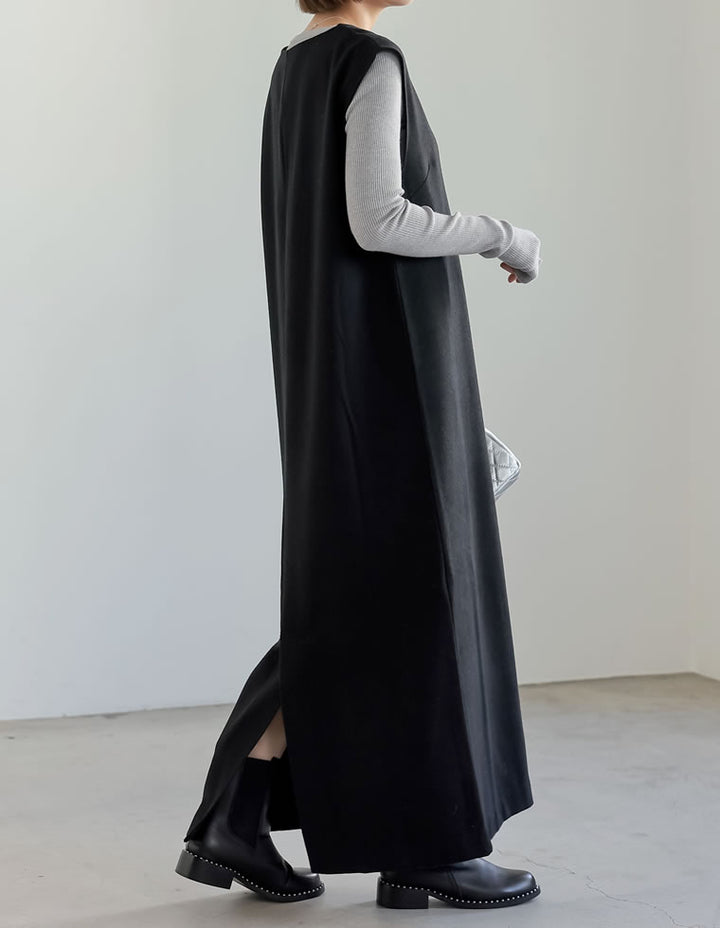 [低身長/高身長サイズ有]ウール混キーネックジャンパースカート ワンピース レディースファッション通販 リエディ
