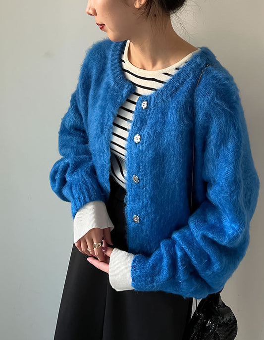 前後2WAY起毛モヘアタッチニットカーディガントップス トップス レディースファッション通販 リエディ