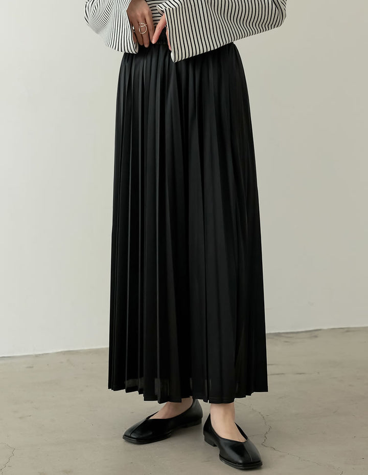 シャイニープリーツロングスカート スカート レディースファッション通販 リエディ