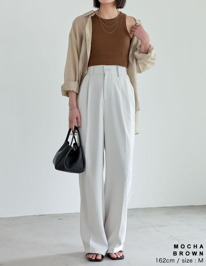 【TIME SALE 30%OFF ¥2,798⇒¥1,958】[神山まりあさん着用]コットンリブカップ付きアメスリショート丈タンクトップ[返品交換不可] トップス 人気レディースファッション通販 リエディ