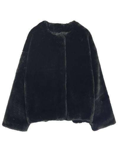 [2023-24 WINTER COLLECTION]フェイクファーノーカラーショート丈ジャケット ジャケット/アウター レディースファッション通販 リエディ